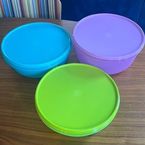 three super cute tupperware bowls!!